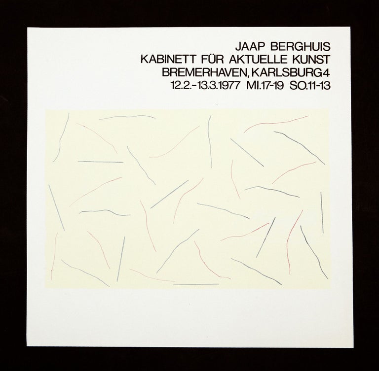 Item ID: 10026 Poster: Jaap Berghuis, Kabinett für aktuelle Kunst (12 February-13 March 1977)....