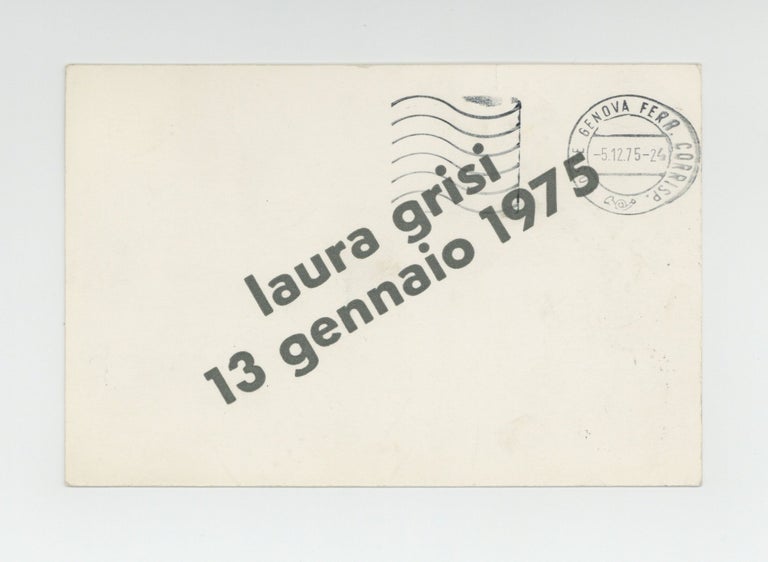 Item ID: 10120 Exhibition postcard: laura grisi (opens 13 January 1975). Laura GRISI