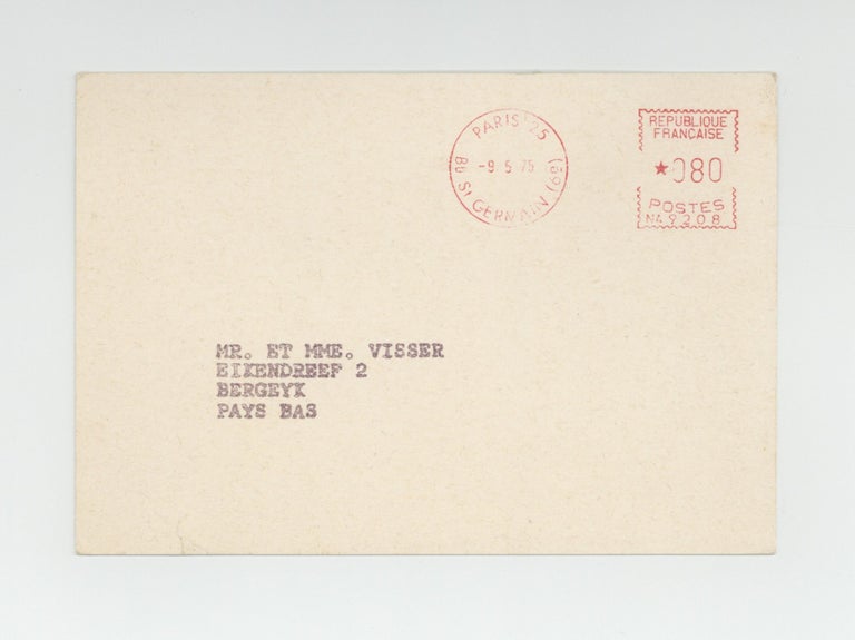 Item ID: 10123 Exhibition postcard: Rauschenberg (opens 15 May 1975). Robert RAUSCHENBERG