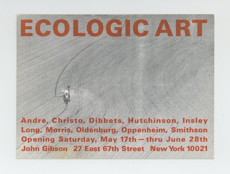 Item ID: 10145 Exhibition card: Ecologic Art: Andre, Christo, Dibbets, Hutchinson, Insley, Long,...