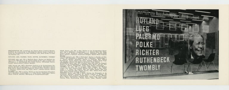 Item ID: 10150 Exhibition card: “Demonstrative 1967": Hoyland, Lueg, Palermo, Polke, Richter,...