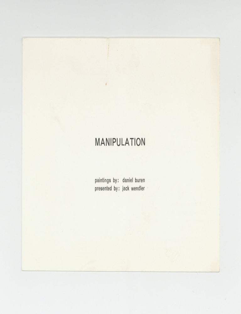 Item ID: 10289 Exhibition postcard: MANIPULATION, paintings by: daniel buren / presented by: jack...