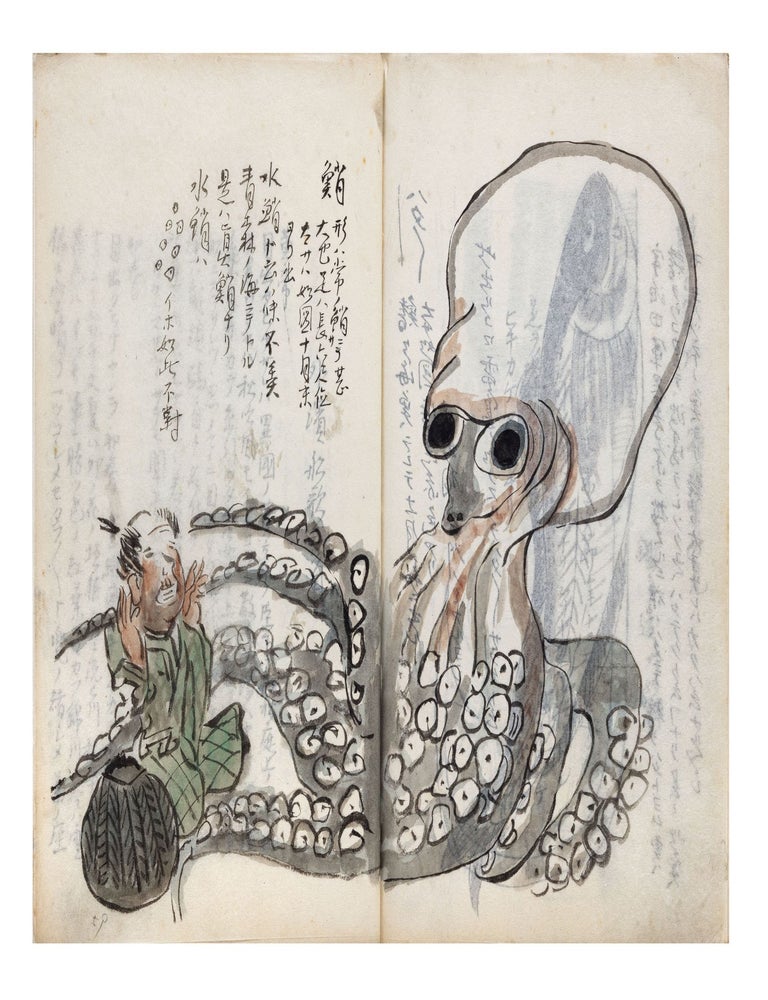 Item ID: 10328 Manuscript on paper, entitled &ldquo;Ōmin zui&rdquo; 奥民図彙 [&ldquo;Collection of Illustrations of the People in Tsugaru&rdquo;]. Sadahiko 比良野貞彦 HIRANO.