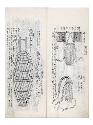 Manuscript on paper, entitled &ldquo;Ōmin zui&rdquo; 奥民図彙 [&ldquo;Collection of Illustrations of the People in Tsugaru&rdquo;].