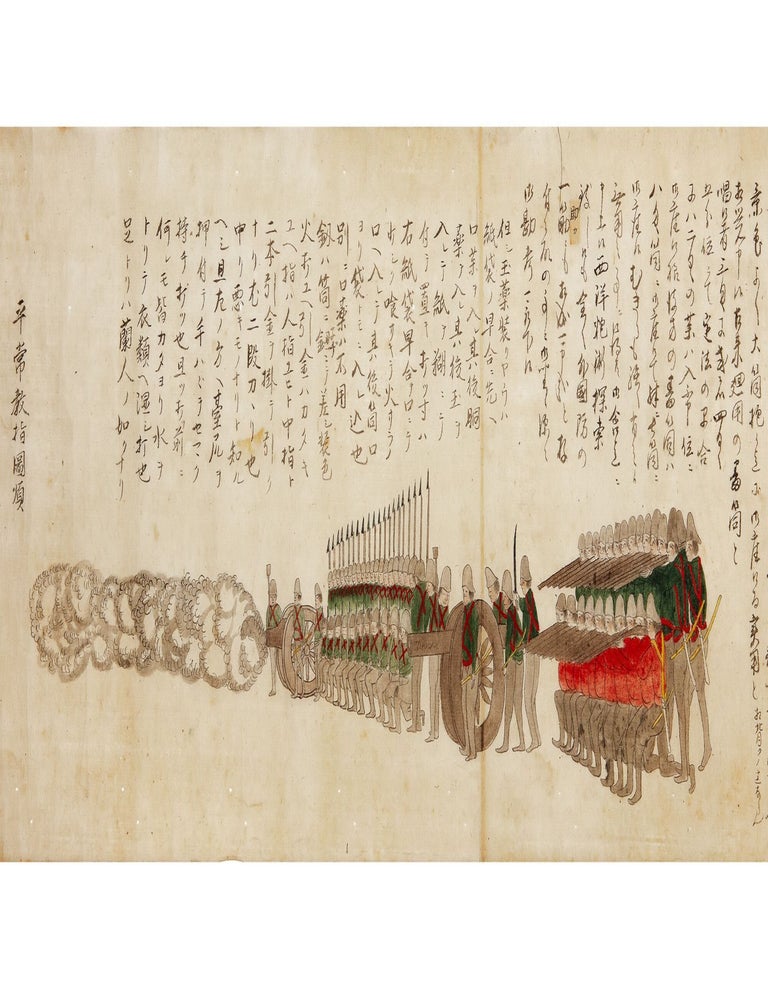 Item ID: 10334 [Illustrated Scroll Transmitting the Artillery Art of the Dutch...