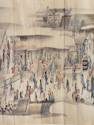 Handscroll on paper (257 x 15,070 mm.), depicting the Great Meiwa Fire of 1772.