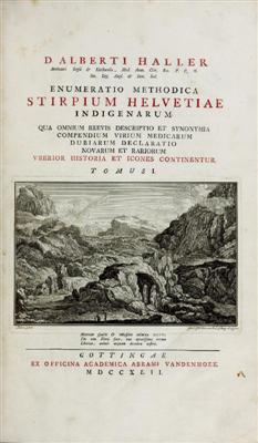 Enumeratio Methodica Stirpium Helvetiae indigenarum. Qua Omnium Brevis Descriptio et Synonymia. Albrecht von HALLER.