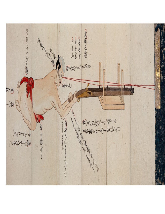 Item ID: 10734 Eleven manuscript orihon volumes (accordion format) relating to matchlock muskets...
