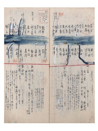 入湯寛政挙翼記 &ldquo;Lifting My Wings & Flying to the Hot Springs in the Kansei Era&rdquo; [or] &ldquo;Illustrated Travelogue of an Affluent Merchant,&rdquo; from the upper wrapper & chitsu.