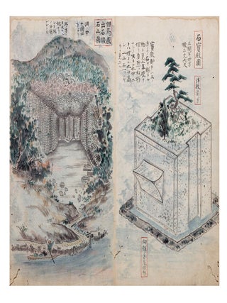 入湯寛政挙翼記 &ldquo;Lifting My Wings & Flying to the Hot Springs in the Kansei Era&rdquo; [or] &ldquo;Illustrated Travelogue of an Affluent Merchant,&rdquo; from the upper wrapper & chitsu.