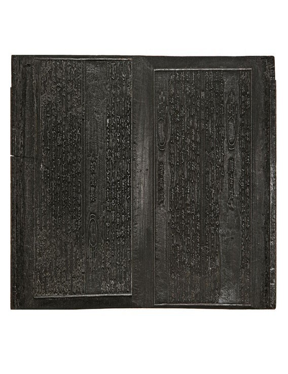 Item ID: 10786 A scarce illustrated woodblock (160 x 592 x 17 mm.) used to print leaves 56-59 of...