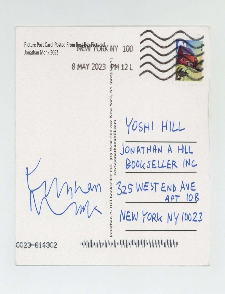 Item ID: 10809 Picture Post Card Posted From Post Box Pictured, Jonathan Monk 2023. Jonathan MONK