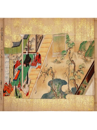 Three beautifully illustrated scrolls of The Tale of Sumiyoshi. SUMIYOSHI MONOGATARI NARA EMAKI 住吉物語.