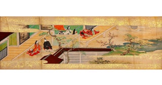 Three beautifully illustrated scrolls of The Tale of Sumiyoshi.