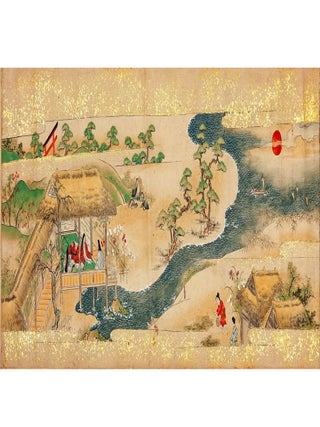 Three beautifully illustrated scrolls of The Tale of Sumiyoshi.