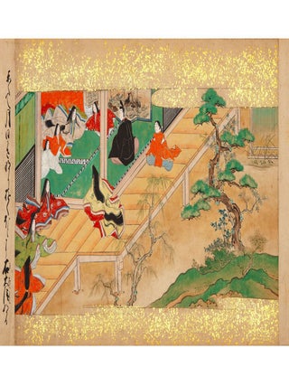 Three beautifully illustrated scrolls of The Tale of Sumiyoshi.