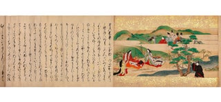 Three beautifully illustrated scrolls of The Tale of Sumiyoshi.