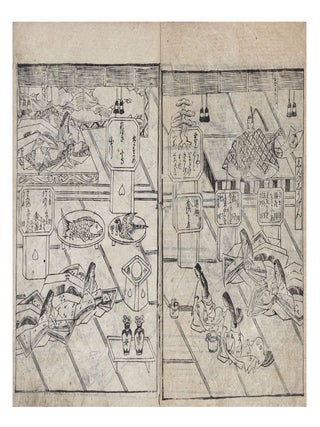 SHINPAN. ONNA SHOREISHŪ 新板 女諸礼集 [New Edition. Collection of Rules of Etiquette for Women]: title from printed labels on upper covers.