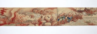 Illustrated handscroll on paper with scenes of the Great Meiwa Fire of 1772.