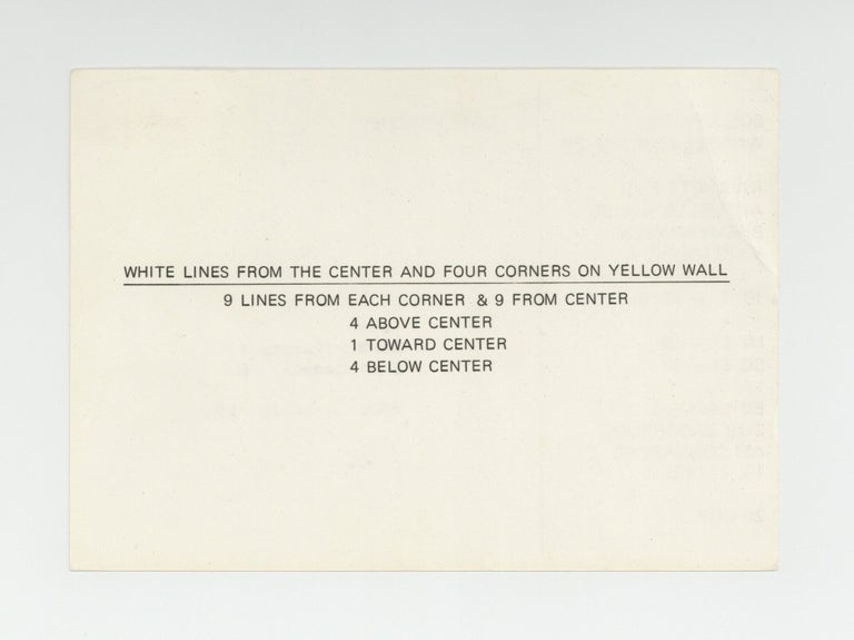Item ID: 11293 Exhibition postcard: Sol LeWitt: Wandzeichnung (19 July-17 August 1975). Sol LEWITT