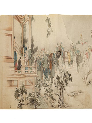 Fine illustrated Ginzan emaki (illustrated silver mining handscroll), entitled in manuscript at. IKUNO SILVER MINE SCROLL.