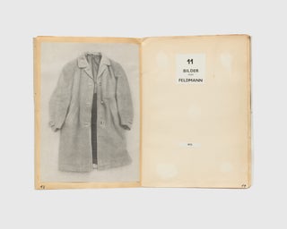 The handmade maquette for the artist’s 1973 Billeder af Feldmann, incorrectly hand-titled by the artist “Bildere af Feldmann” on the upper cover, containing dozens of clipped & pasted images and text from Feldmann’s previous "Bilderheften."