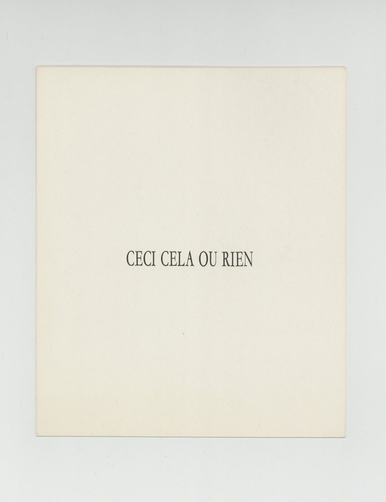 Item ID: 11447 Exhibition cards: Ceci Cela ou Rien/This, that or&hellip;. Marcel BROODTHAERS