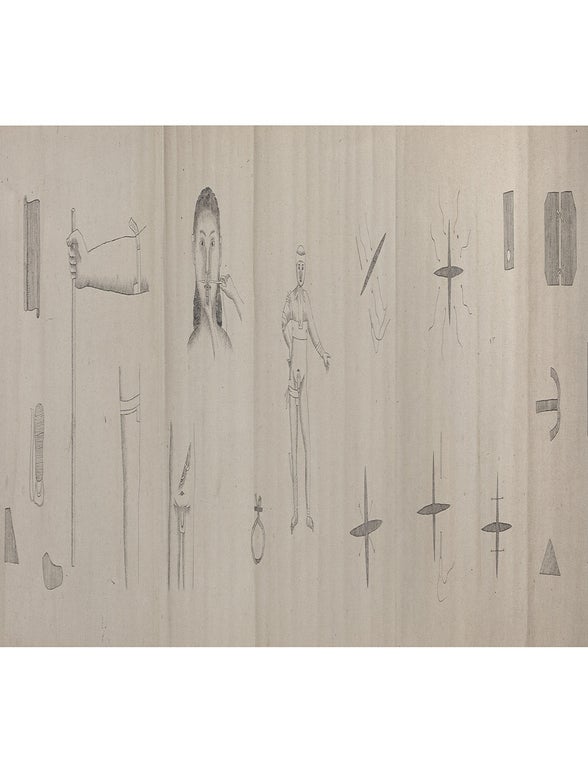 Item ID: 11450 Untitled scroll on fine paper, containing 172 fine brush & ink drawings of...