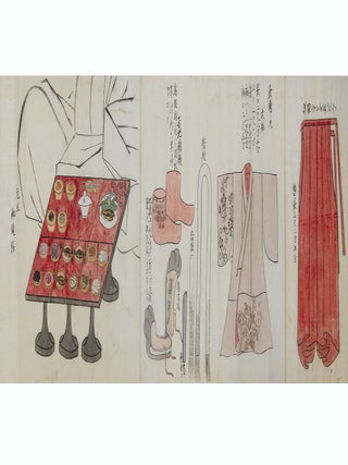 Illustrated handscroll on paper, entitled in manuscript on outside &ldquo;Shōjiku (?) no mo. Yamana nushi&rdquo; 奨竺之模. 山名 主 [&ldquo;Copy of Shōjiku. Head of the Yamana Clan&rdquo;].