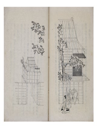 Manuscript on paper, entitled at beginning of main text &ldquo;Kaoku zakko&rdquo; 家屋雜考 [&ldquo;Explanation of the History of Japanese Architecture&rdquo;].