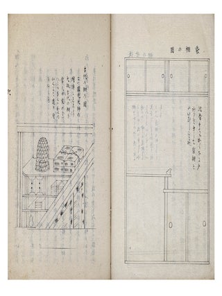 Manuscript on paper, entitled at beginning of main text &ldquo;Kaoku zakko&rdquo; 家屋雜考 [&ldquo;Explanation of the History of Japanese Architecture&rdquo;].