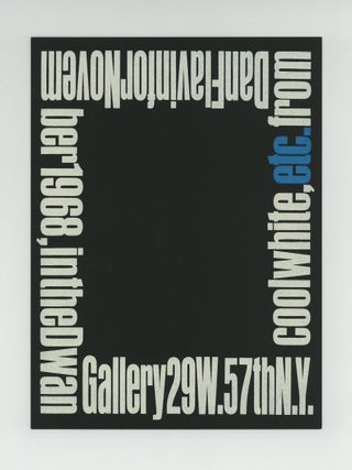 Exhibition card: coolwhite, etc., from Dan Flavin [2-27 November 1968
