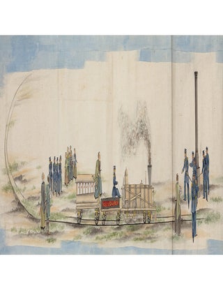 Two long & vividly illustrated scrolls providing a Japanese account of the decisive. PERRY&rsquo;S SECOND EXPEDITION TO JAPAN.