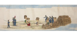 Two long & vividly illustrated scrolls providing a Japanese account of the decisive February-April 1854 American expedition, during which the two sides continued to familiarize themselves with each other through gift-giving and entertaining.