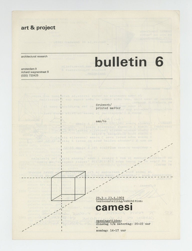 Item ID: 11497 bulletin 6 (29 March-23 April 1969). Gianfranco CAMESI