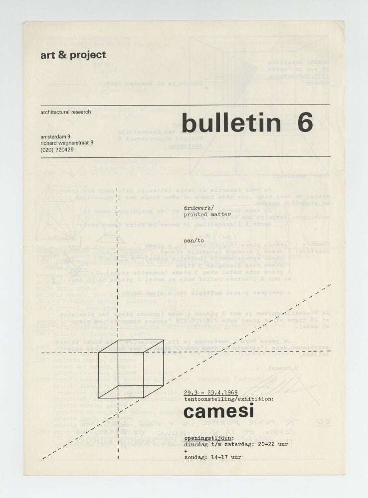 Item ID: 11497 bulletin 6 (29 March-23 April 1969). Gianfranco CAMESI