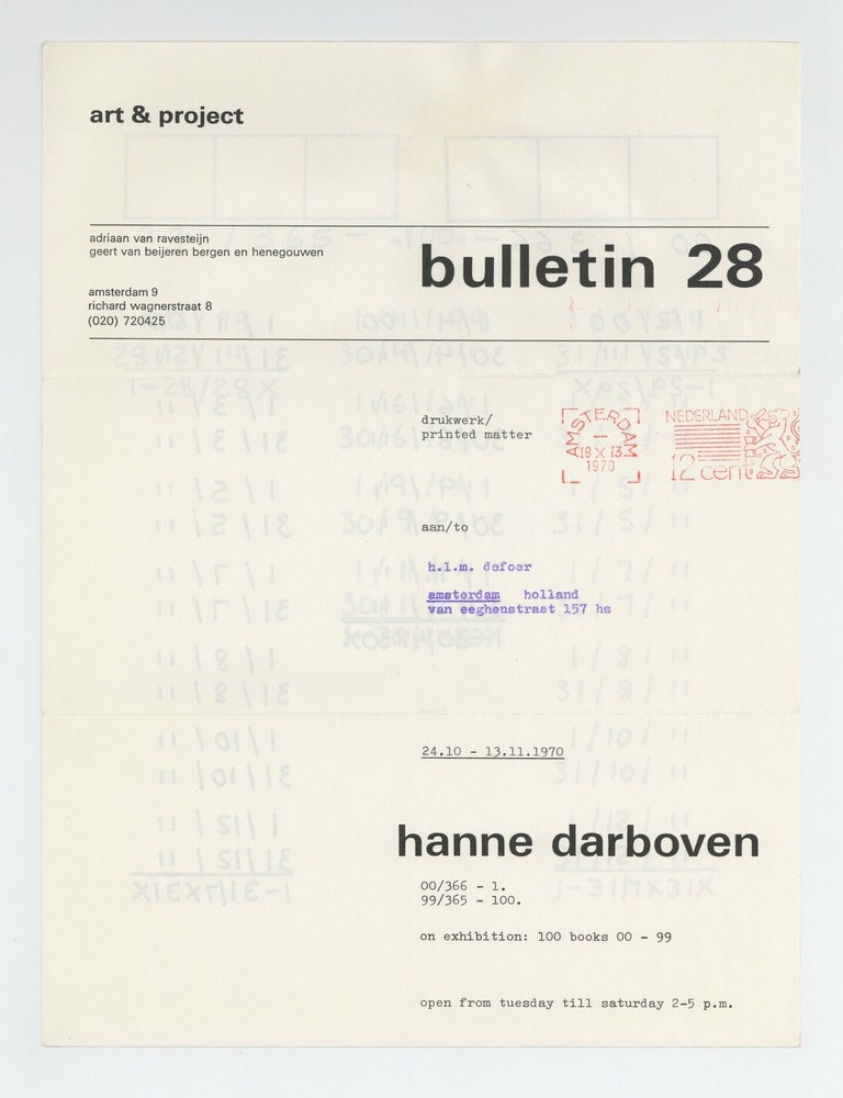 Item ID: 11509 bulletin 28 (24 October-13 November 1970). Hanne DARBOVEN