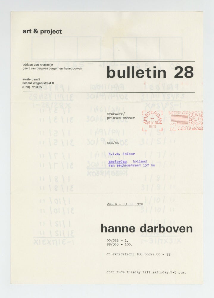 Item ID: 11509 bulletin 28 (24 October-13 November 1970). Hanne DARBOVEN