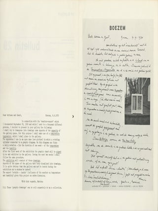 bulletin 29: boezem (14 November-5 December 1970