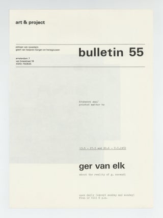 bulletin 55: ger van elk, about the reality of g. morandi (May-July 1972