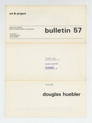 bulletin 57: douglas huebler (27 June 1972