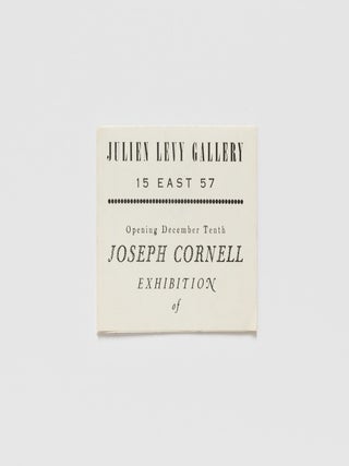 Joseph Cornell: Exhibition of Objects, Shadow Boxes, Daguerreotypes, Miniature Glass Bells,...