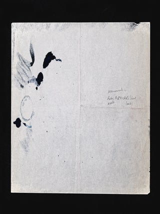 The manuscript plan for LeWitt&rsquo;s Wall Drawing #445: Asymmetrical pyramid with color ink washes superimposed.