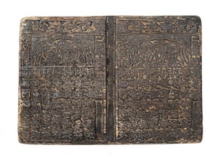 Woodblock (150 x 207 mm.), carved on both sides.