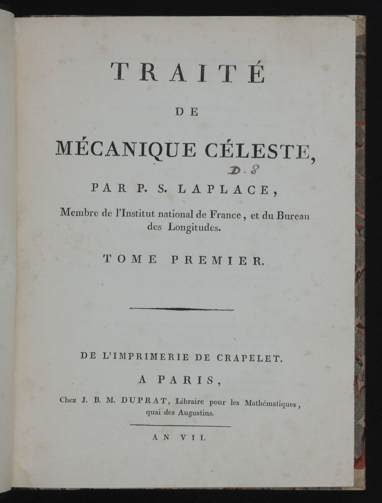 Item ID: 247 Traité de Mécanique Céleste. Pierre Simon LAPLACE, Marquis de.