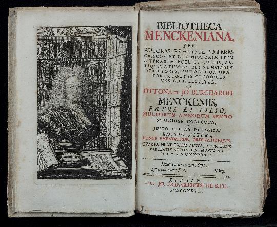 Item ID: 2606 Bibliotheca Menckeniana, quae Autores praecipue Veteres Graecos et Lat. Historiae...