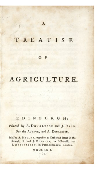 Item ID: 2775 A Treatise of Agriculture. Adam DICKSON.