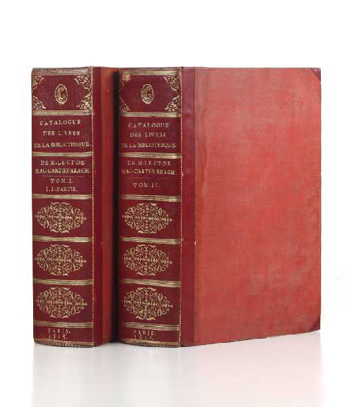 Item ID: 3440 Catalogue des Livres rares et précieux de la Bibliothèque de feu M. le Comte de Mac-Carthy Reagh. AUCTION CATALOGUE: MAC-CARTHY-REAGH.