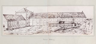 A unique album of photographs reproducing drawings of different views of the famous brewery at Klein-Schwechat, a town just to the south-east of Vienna, entitled (from the upper cover): “Brauerei in Klein-Schechat [sic]. Nach der Natur gezeichnet und Seiner Hochwohlgeborn Herrn August Deiglmaier [sic] Dankbar Gewidmet von Georg Wieninger 1881.” 21 photographs (seven double-page) mounted on thick board. Oblong 4to (320 x 220 mm.), an ornately designed morocco binding with nine sunken panels on both covers, decorated & lettered in gilt & blind, spine decorated in gilt & blind, a.e.g.