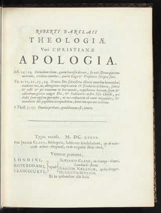 Theologiae verè Christianae Apologia.